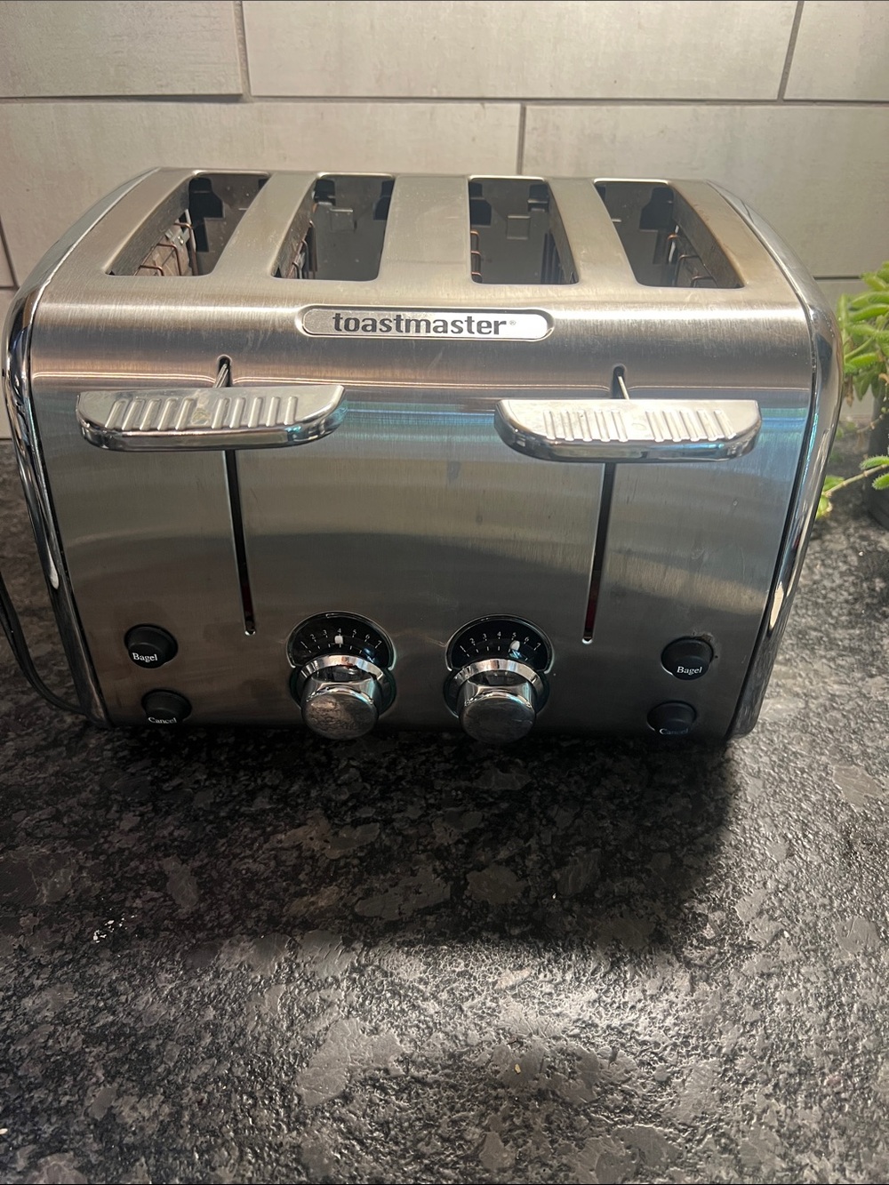 Toastmaster 4-Slot Stainless Steel Toaster - larger openings for bagels